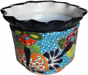 Duero Mexican Colors Talavera Ceramic Garden Pot - Imagen 1 de 3