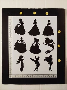 Disney Princess Ariel Belle Tinkerbell 8.5" x 11" Custom Stencil FAST FREE SHIP - Picture 1 of 2