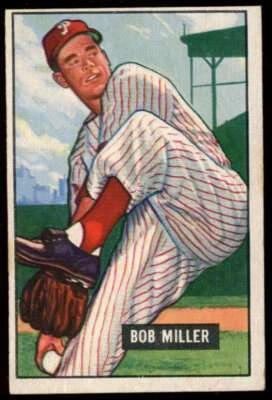 1951 Bowman #220 Bob Miller EX-MT Philadelphia Phillies  72844 - Image 1 of 2