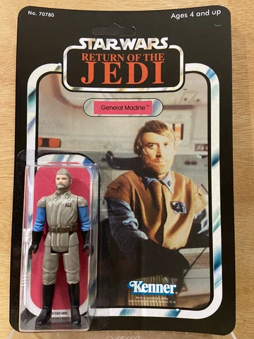 Star  Wars Vintage General Madine Recarded  Action Figure  on 77 Back Cover