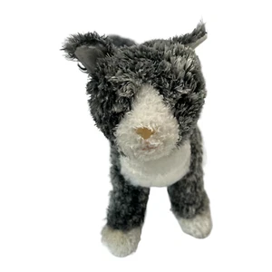 Douglas Gris Blanco Mancha Peludo Gatito Gato 8" Peluche Juguete Peluche Gatito - Imagen 1 de 8