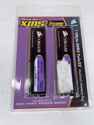 NEW Corsair XMS2 2GB ( 2x1 GB) DDR2 800 MHz Desktop Memory CM2X1024-6400 - Image 1 of 4