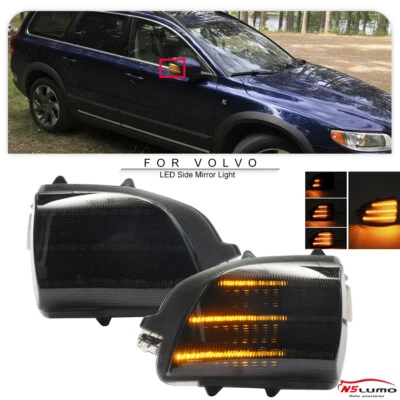 For 07-16 Volvo XC70 XC90 Facelift Sequential LED Side Mirror Turn Signal Lights - Image 1 of 4