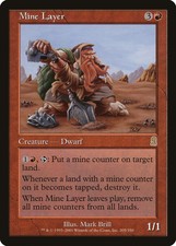 Mine Layer Odyssey HEAVILY PLD Red Rare MAGIC THE GATHERING MTG CARD ABUGames