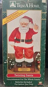 VTG Trim A Home Twisting 12” Santa Singing Clap Hands He Will Dance Include Box - Picture 1 of 6