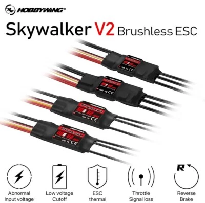 Hobbywing Skywalker 15A 20A 30A 40A 50A 60A 80A 100 120amp ESC 2-6s w/BEC - Image 1 of 4