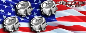 NEW American Force Metal Center Caps Spinning Polished Classic Star 6 Lug (Set) - Bild 1 von 9