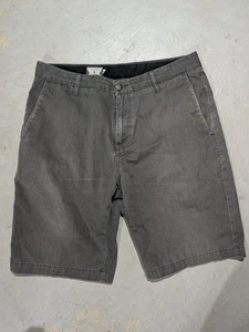 Volcom Stone Wash Shorts Dark Gray Chino Men's Size 34 - Picture 1 of 10