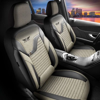 Fundas de asiento de coche adecuadas para Toyota Verso-S en beige-negro - Imagen 1 de 4