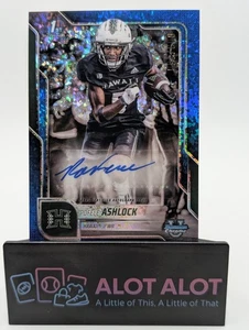 Bowman Chrome University Pofele Ashlock 2025 automático azul mini diamante 3/150 Hawaii - Imagen 1 de 6