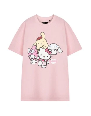 Hello Kitty Rosa Sanrio Friends T-shirt a maniche corte Donne - Immagine 1 di 4