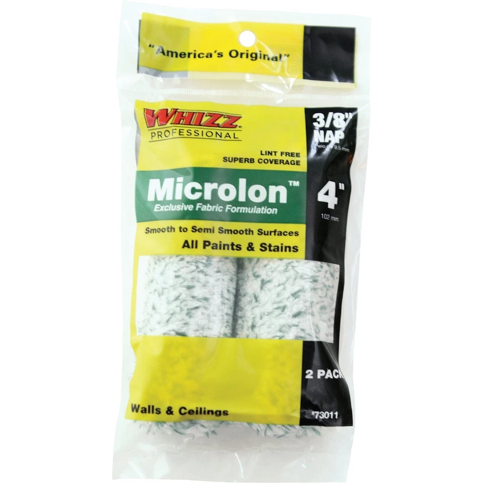 Whizz Microlon 4 In. x 3/8 In. Specialty Roller Cover (2-Pack) 73011 Whizz - Image 1 of 1