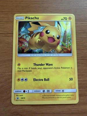 Pikachu SM76 Shining Legends Holo Black Star Promo Pokémon Card - Image 1 of 2