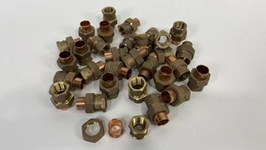 Lot of (30) Lee Nibco USA 3/4" Brass Union Copper Sweat - Picture 1 of 7