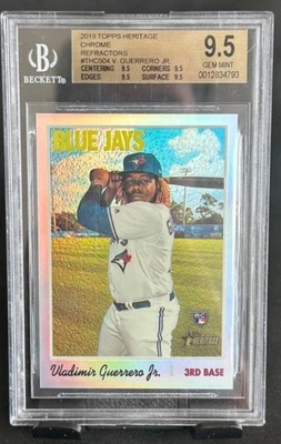 2019 Topps Heritage Vladimir Guerrero Jr. RC Chrome Refractor /569 BGS 9.5 - Image 1 of 2