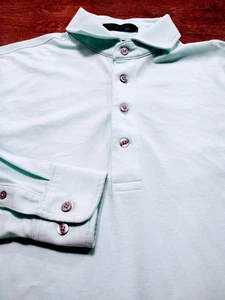 GREYSON Camicia Uomo Stile POLO Cotone/Poli/Nylon/Spandex (M) Manica Lunga - Foto 1 di 6