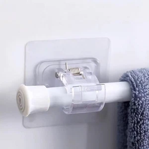 Adjustable Curtain Rail Brackets Compatible with Different Rod Types 2pcs - Picture 1 of 8