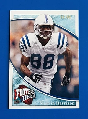 2009 UD Football Heroes Eli Manning Giants Blue Parallel Card #42; #d /99 - Image 1 of 2