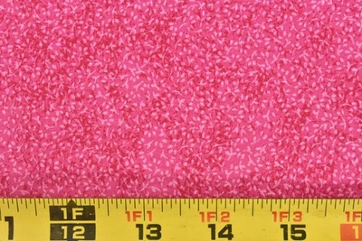 By 1/2 Yd, Vintage, Stiffer Pink Calico on Red Cotton, Fabric Traditions, V826 - Image 1 of 4