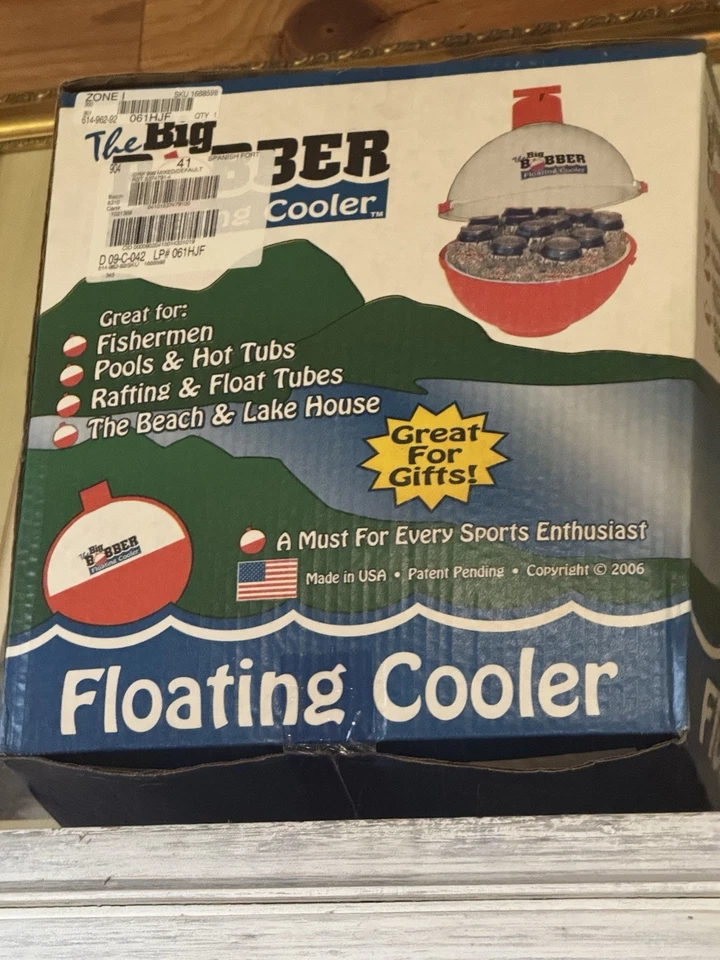 The Big Bobber Floating Cooler Fishing Party 12 Can Ice Chest Camping Beach  - Image 1 of 1
