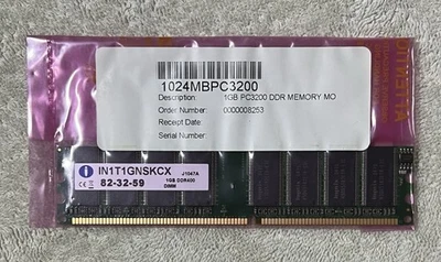 Integral IN1T1GNSKCX 1GB DDR400 DIMM  Ref00335 - Image 1 of 3