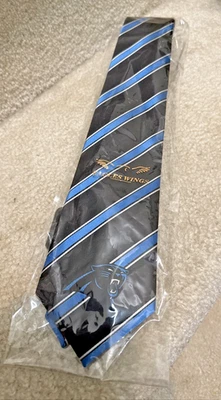 Carolina Panthers Men's Necktie NFL Licensed Football Sports Fan Black NWT - Image 1 of 4