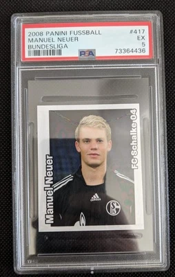 ✅ PSA 5 Manuel Neuer # 417 2008 Panini Fußball Bundesliga FC Schalke 04 Rookie - Bild 1 von 4