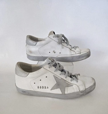 Golden Goose Superstar  GGDB White - Silver Sneakers - Image 1 of 4