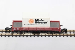 Märklin mini club 8610 Güterwagen Niederbordwagen Mink Bürsten Kiste ohne OVP - Bild 1 von 5