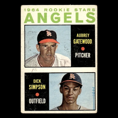 Aubrey Gatewood/Dick Simpson Rookie #127 1964 Topps Los Angeles Angels Baseball - Image 1 of 3