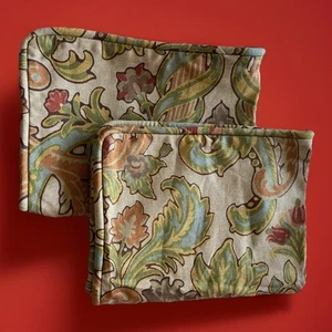 Pair of Pottery Barn Simone Jacobean Standard Pillow Shams Pillowcases NWOT - Picture 1 of 3