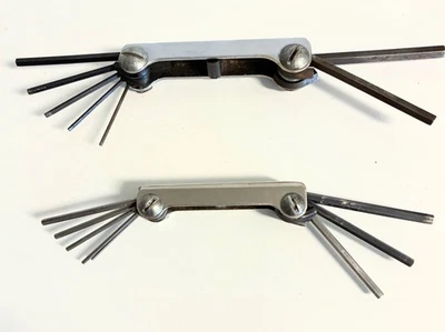 Set of 2 Eklind Fold Uni-Key SAE #81 and Metric M17. Chrome Alloy Tools - Image 1 of 4