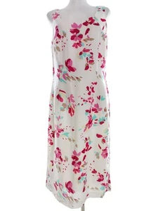 Kaliko Size 14 (42) Ivory Long Maxi Dress Linen Sleeveless - Picture 1 of 5