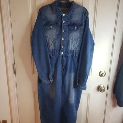 Unbranded Women's Long-sleeved Jean Dress Size XL  - Image 1 of 4