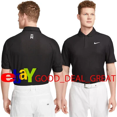 2023 Tiger Woods Golf Polo Shirt DR5314-010 Black **Size XL and 2XL - Image 1 of 4