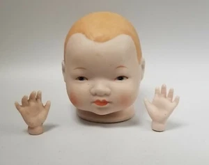 Boy Bye Lo Japan Baby Doll Parts head hands blue eyes blonde hair vintage  - Picture 1 of 12