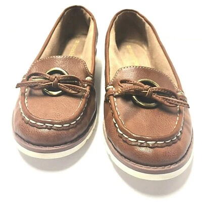 Naturalizer Women Slip On Moccasin May Penny Loafers Brown Leather Size 5.5 M Us - Image 1 of 4