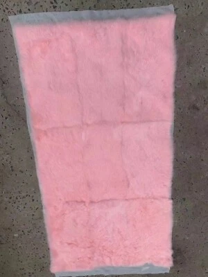 100% Real natural Rabbit fur blanket Rug Blanket  20"x 42'' - Image 1 of 4