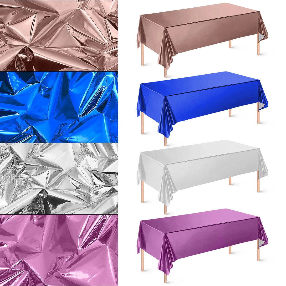 4 Pièces Jetable En Nappe, Rectangulaire Nappe, Jaune Nappe De Table, Nappe Étanche Pour Fête