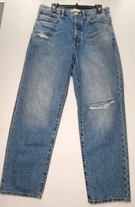 Madewell The Dad Jean Style #AJ217 Med Wash Size 27 High Rise Straight Denim - Picture 1 of 8