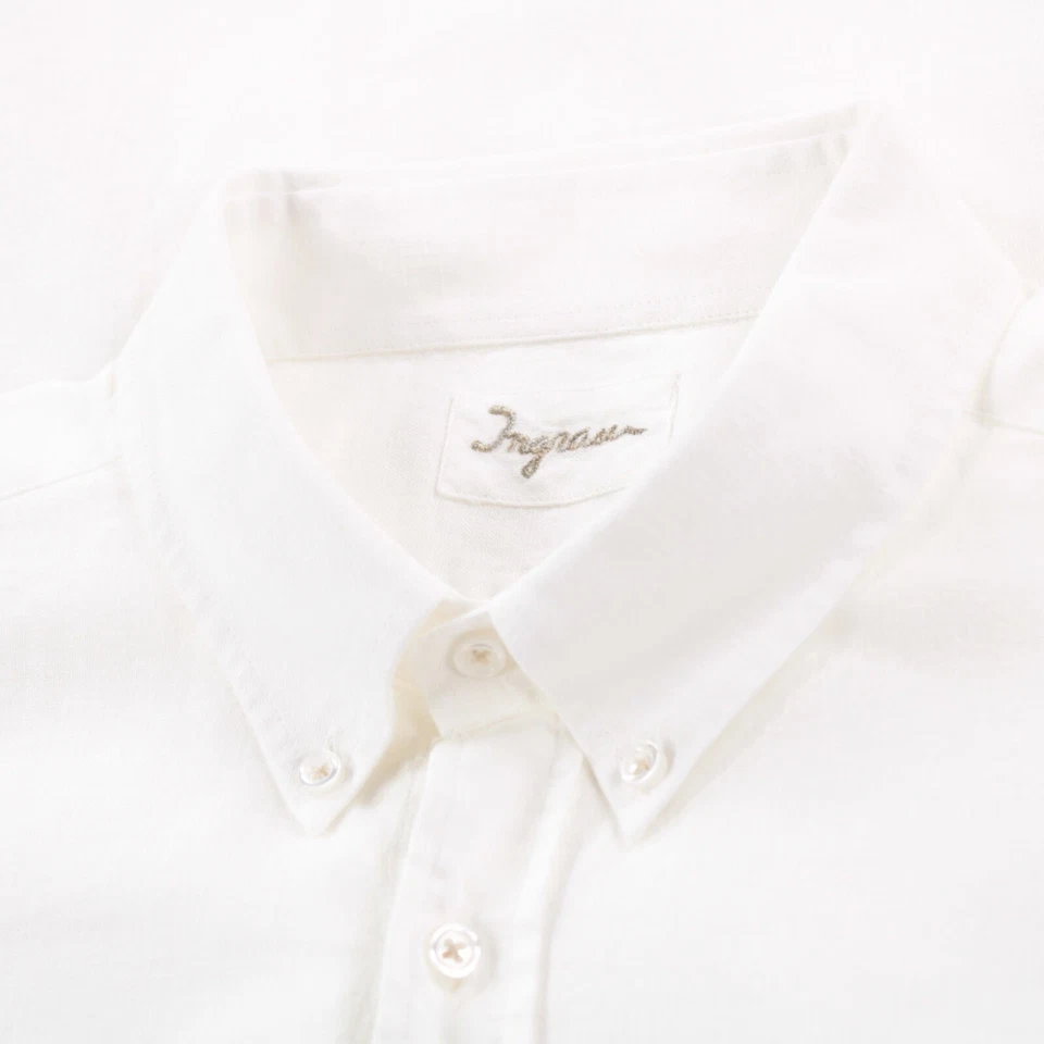 Camisa informal con botones Ingram nueva con etiquetas talla 3XL blanca lisa mezcla de algodón Foto 1 de 4