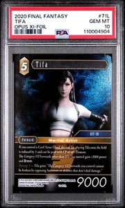 FFTCG Final Fantasy TCG Opus XI Tifa 71L FOIL PSA 10 Gem Mint FF7 - Picture 1 of 2