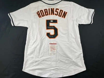 BROOKS ROBINSON BALTIMORE ORIOLES SIGNED SEWN BASEBALL JERSEY w/HOF83 JSA COA - Image 1 of 4