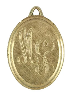 VINTAGE MONOGRAM "MG" S&B SOCIETY SOLID 14K (AVEDON) CHARM PENDANT ~ 3/4" - 2.8g - Picture 1 of 13