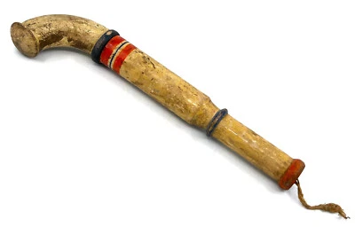 Toy Wooden Pop Gun Vintage Childs Pretend Play 8in Cork Missing Germany - Image 1 of 4