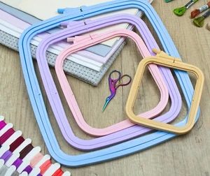 Embroidery Hoops, Square Cross Stitch Hoops, Nurge Hoops - Picture 1 of 12