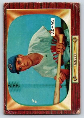 1955 Bowman #118 Bobby Adams Cincinnati Redlegs Very Good 24106 - Image 1 of 2