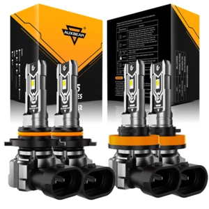 AUXBEAM 9005 H11 Combo LED Headlight Bulb High Low 6500K White CANBUS 40000LM - Imagen 1 de 12