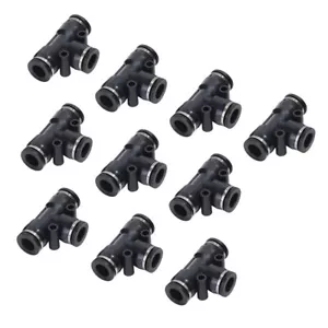 1/2" OD Nylon Air Line Quick Release Pneumatic Connectors Fittings 10Pcs - Picture 1 of 9