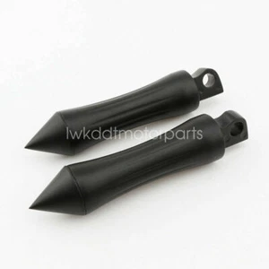 LWKDDT Motorcycle Black Spike Foot Pegs For Harley-Davidson Dyna Street Bob FXDB - Picture 1 of 12